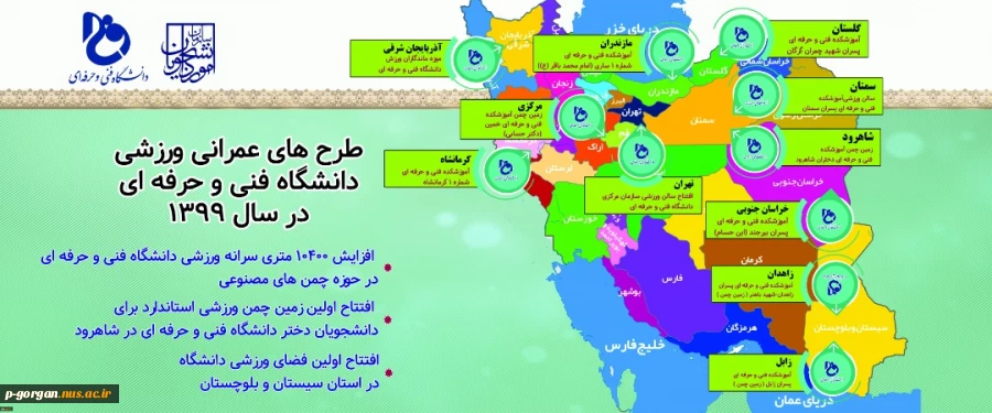 22 بهمن ماه 1399-دانشکده شهید چمران گرگان - افتتاح طرح های عمرانی دانشگاه فنی و حرفه ای 3