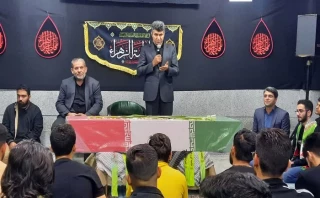 آئین وداع و تشییع پیکر پاک و مطهر شهید خوشنام دفاع مقدس در خوابگاه دانشجویی شهید محسن فخری زاده(دانشکده پسران گرگان_شهیدچمران)